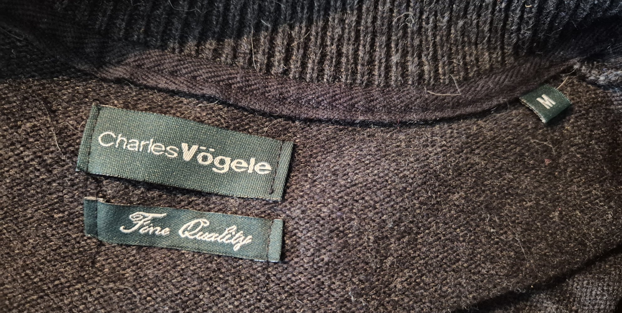 Charles Vögele Strickjacke Zipper Pullover Jacke Stepp grau Gr M