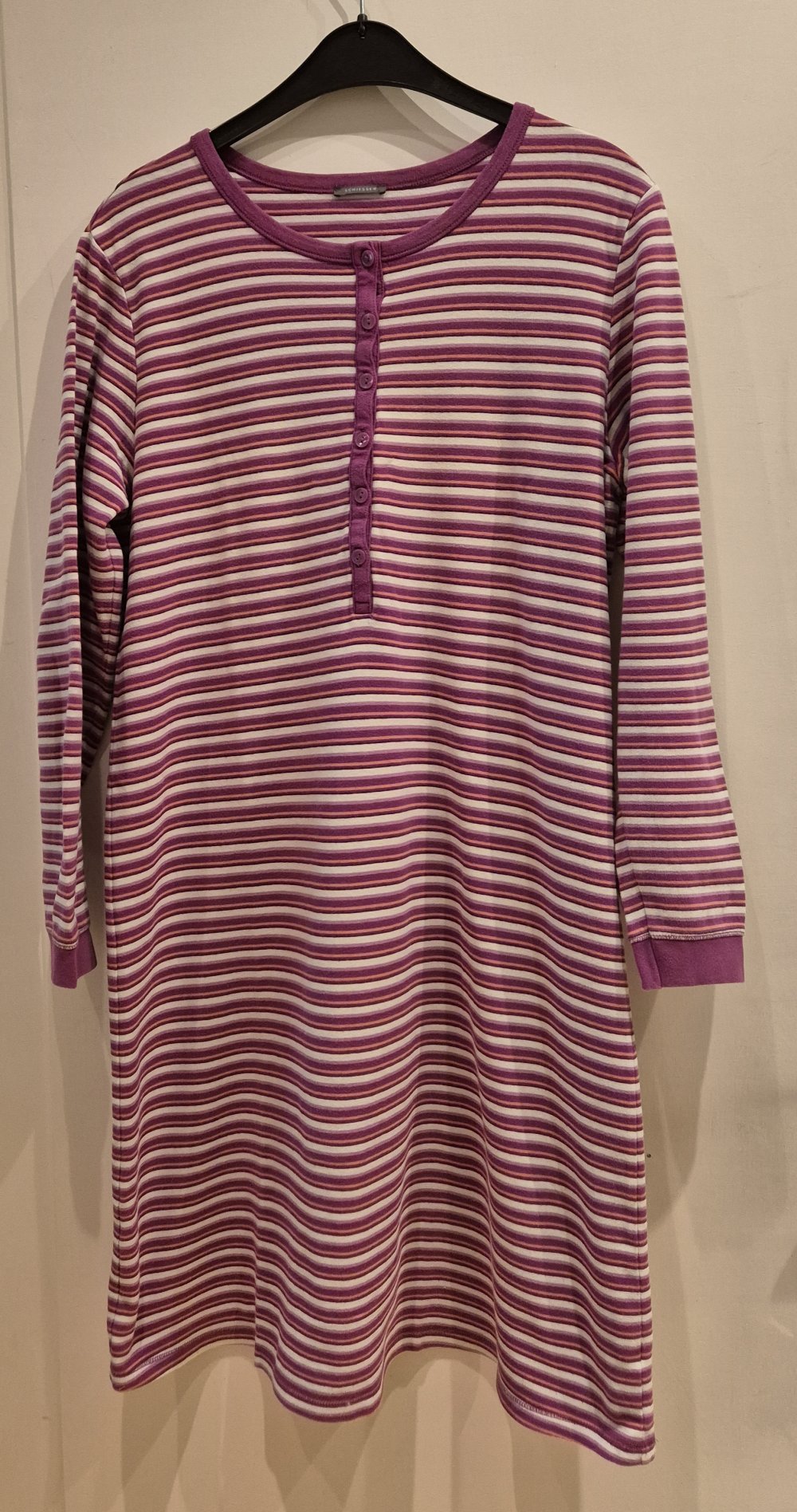 Schiesser Nachthemd gestreift pink orange Gr 40