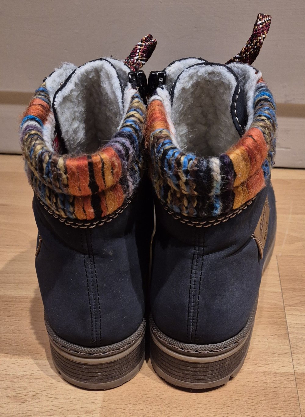 Rieker Stiefeletten gefüttert blau Gr 41