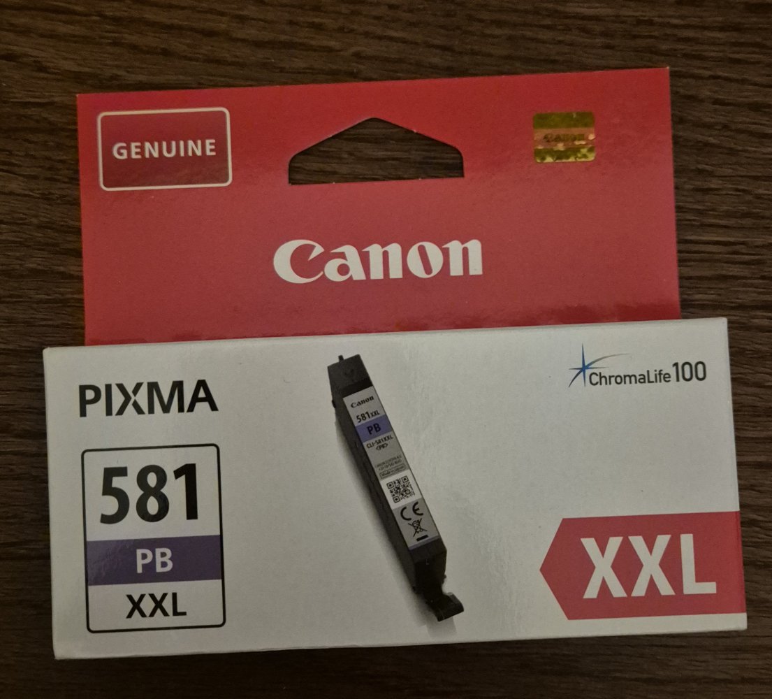 3 Tintenpatronen Canon CLI-581PB XL Fotoblau - NEU und ungeöffnet