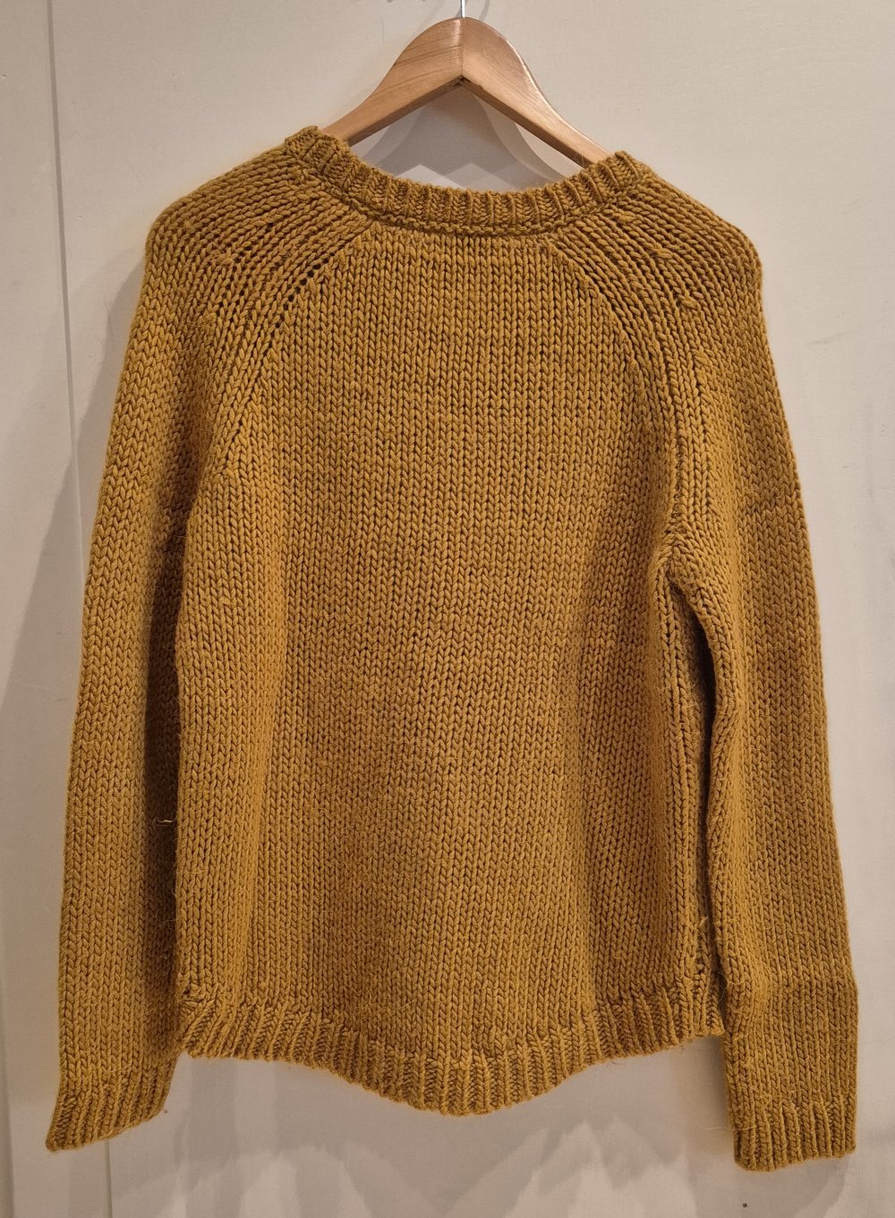 Tommy Hilfiger Pullover Strick gelb senf mit Alpaka Gr M