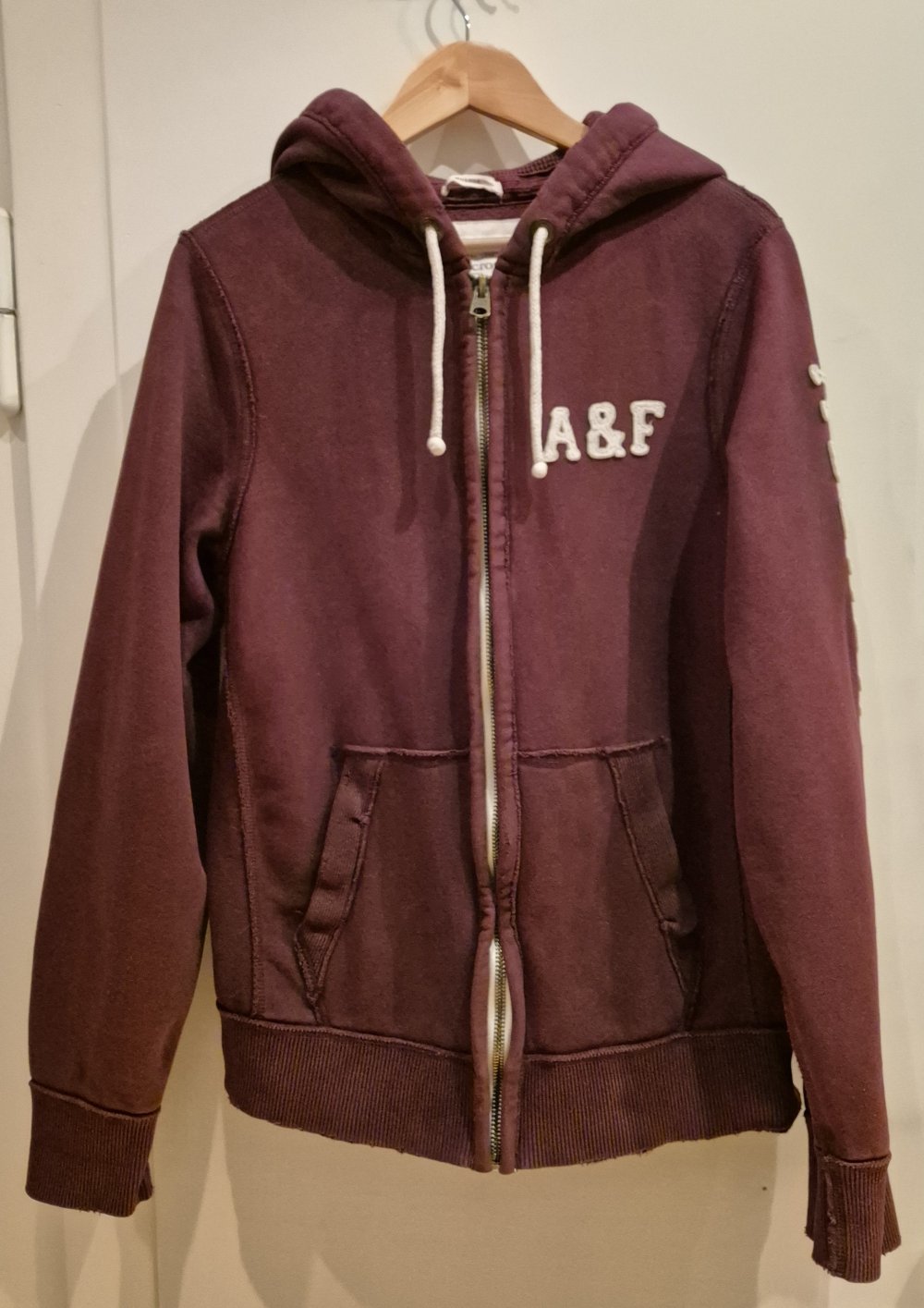 Abercrombie & Fitch Hoodie Pullover Kapuzenpullover bordeaux Gr L