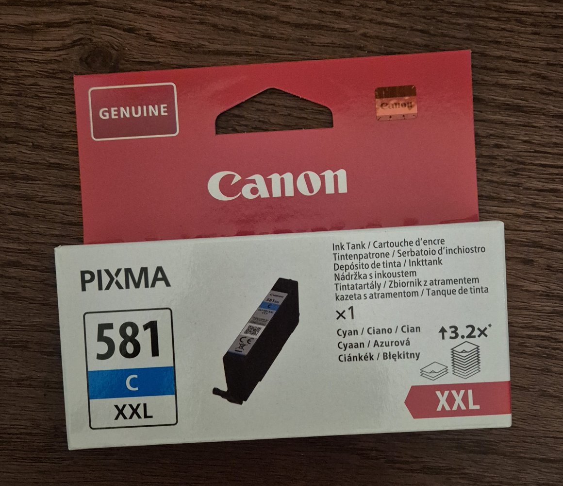 4 Tintenpatrone Canon CLI-581C XXL blau - NEU und ungeöffnet