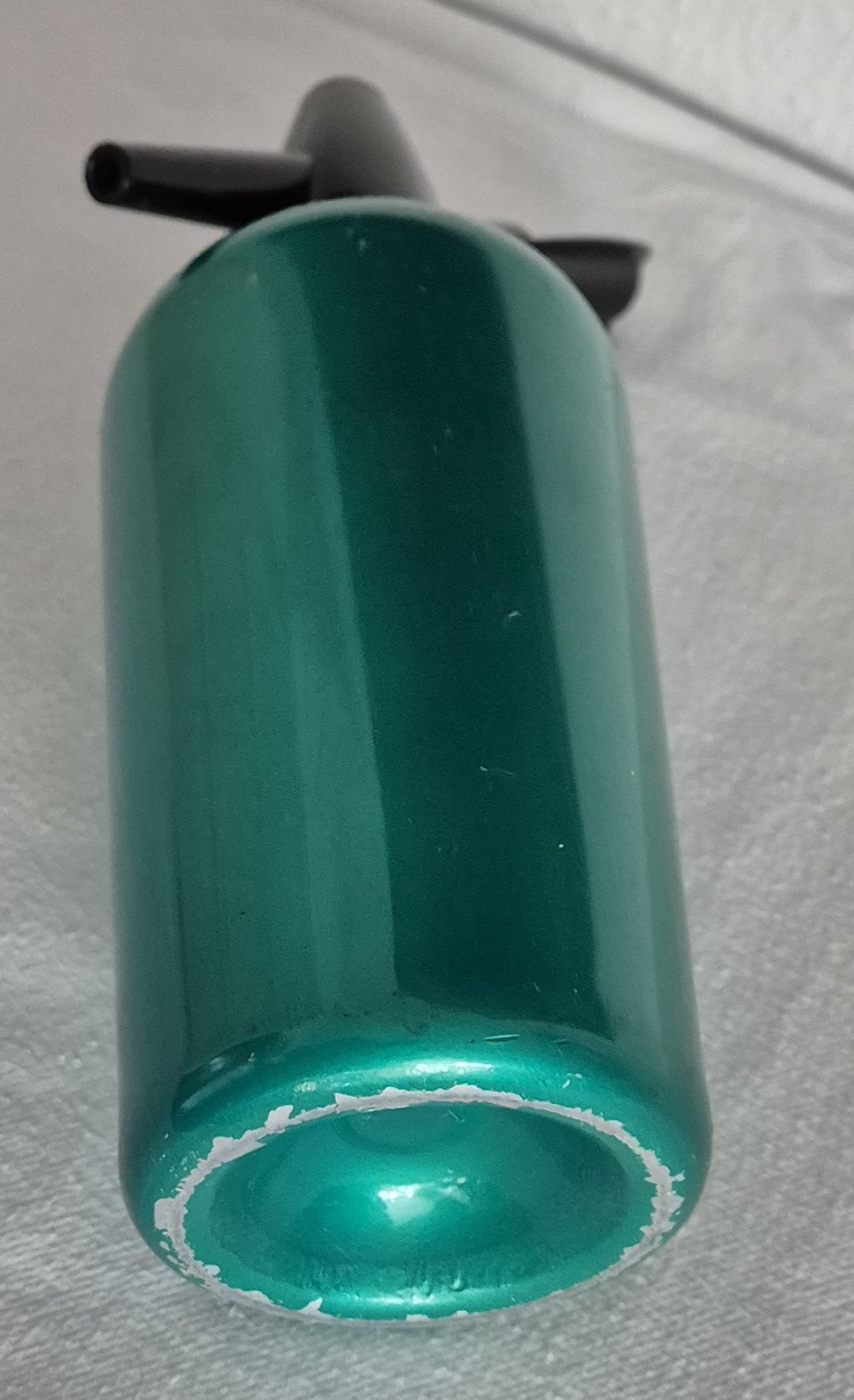 Sahne & Soda Siphon Sammlerstück grün türkis vintage