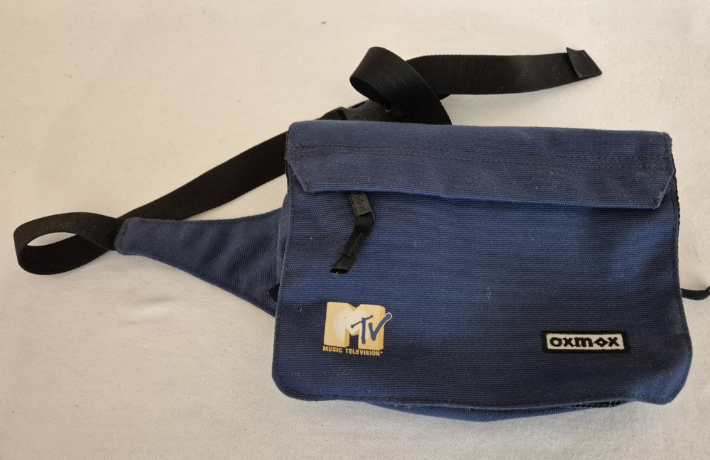 OXMOX MTV Hip Bag Bauchtasche  blau vintage