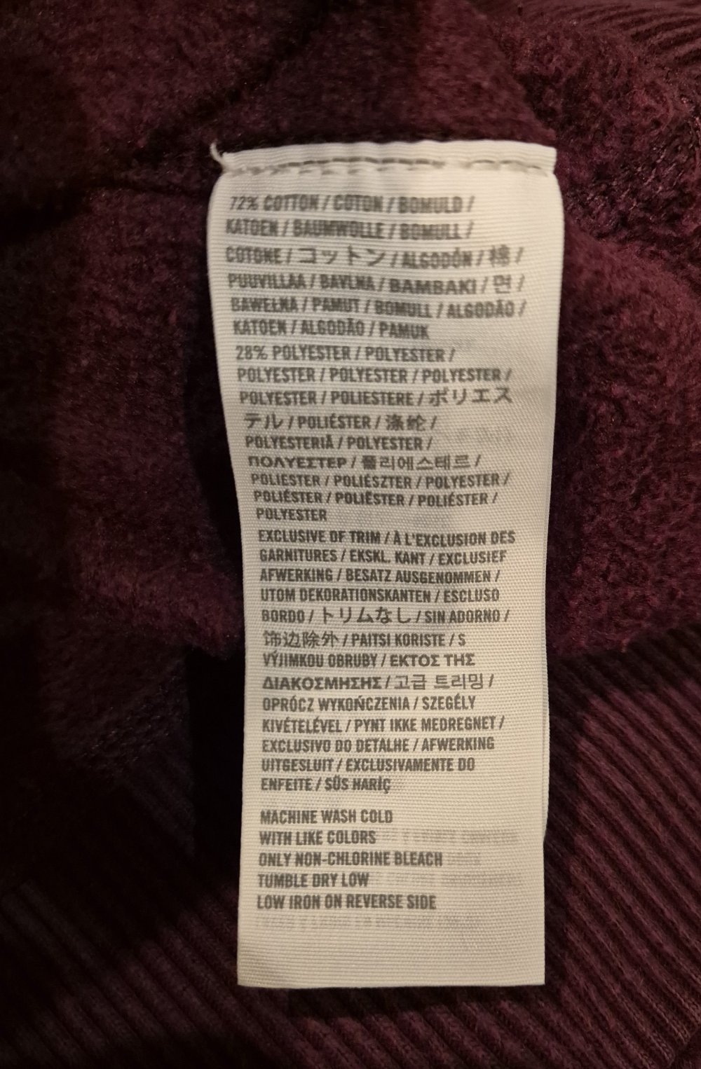 Abercrombie & Fitch Hoodie Pullover Kapuzenpullover bordeaux Gr L