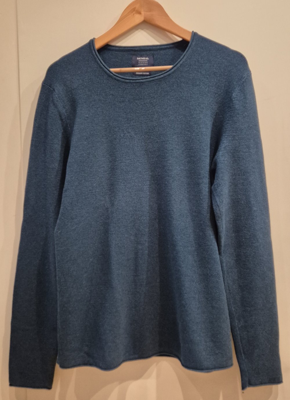 McNeal Pullover Baumwolle Strick petrol blau Gr L