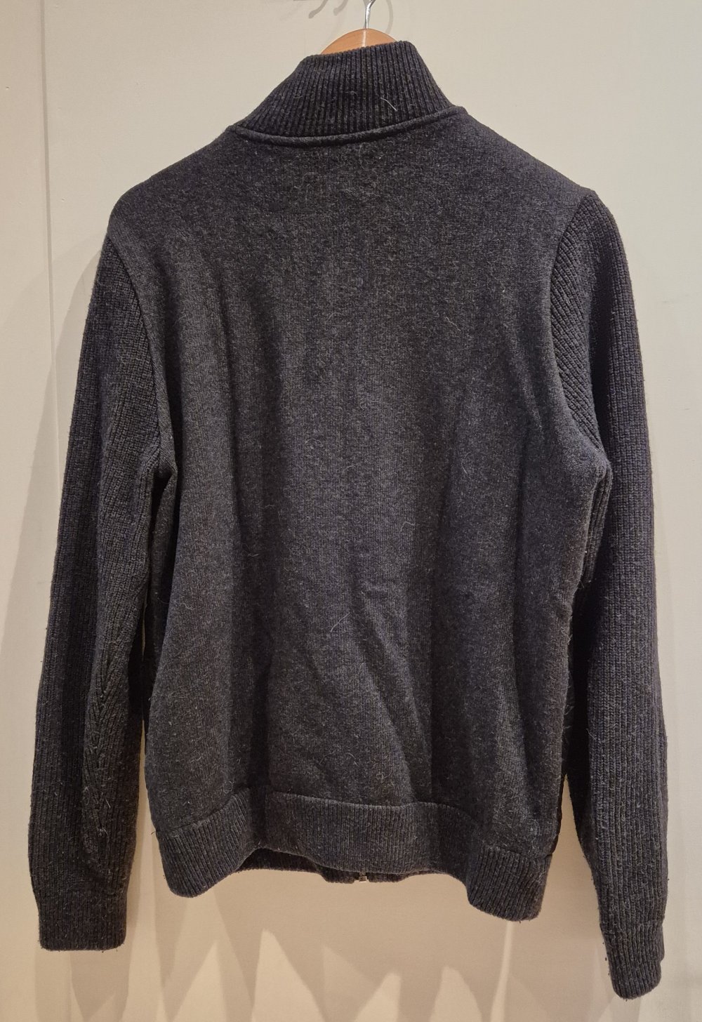 Charles Vögele Strickjacke Zipper Pullover Jacke Stepp grau Gr M
