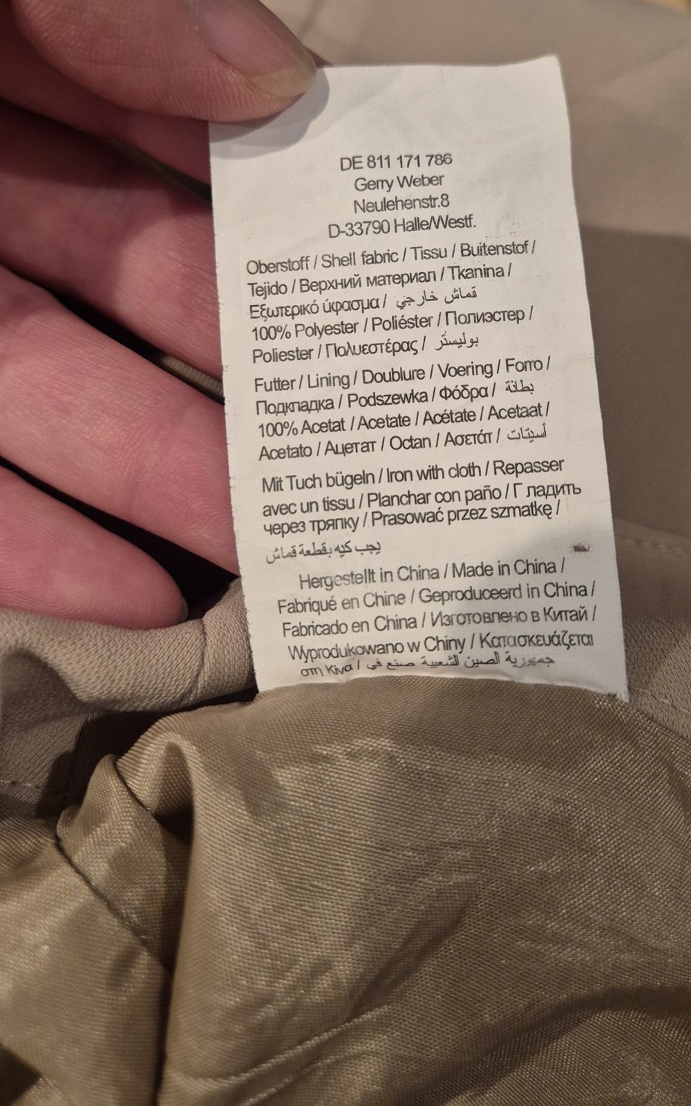 Gerry Weber Anzughose Kostümhose Stoffhose beige creme Gr 40