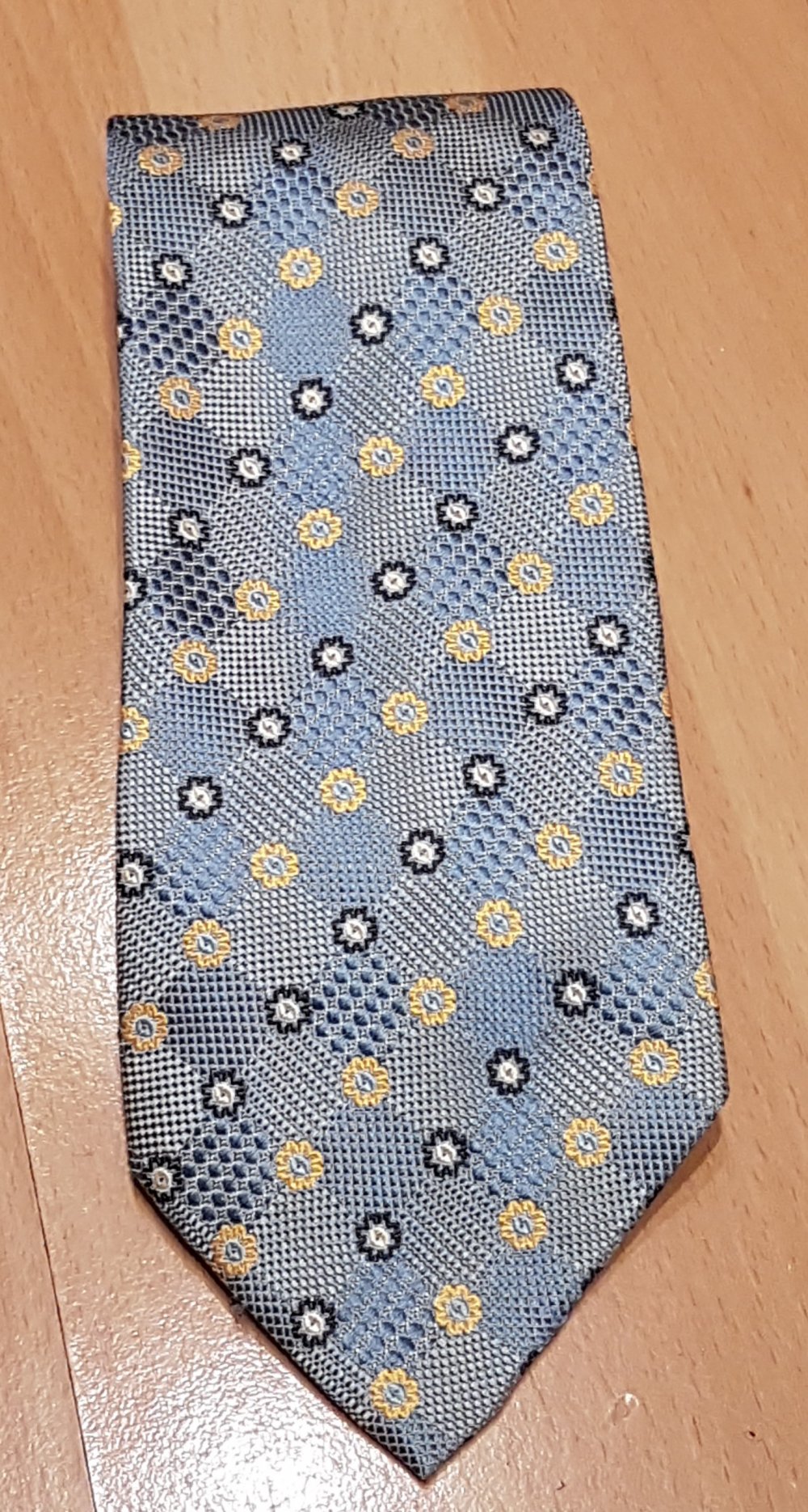 Giorgio Redaelli Krawatte, Seide, blau / gelb