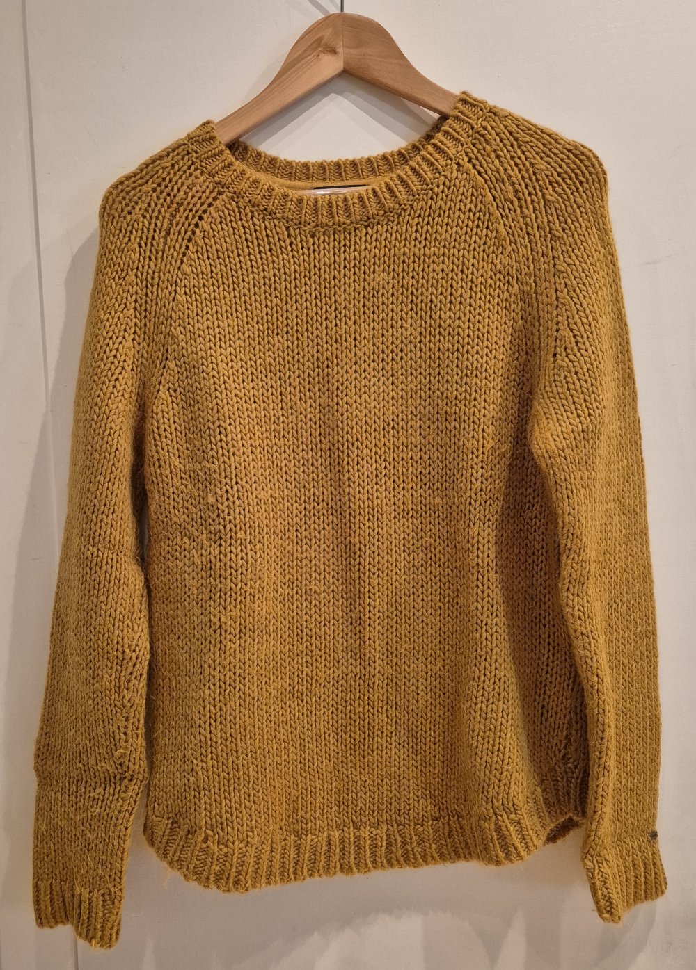 Tommy Hilfiger Pullover Strick gelb senf mit Alpaka Gr M