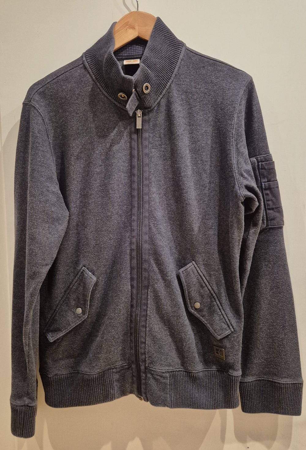 Boss orange Sweatjacke Jascke Bullover blau grau Gr M