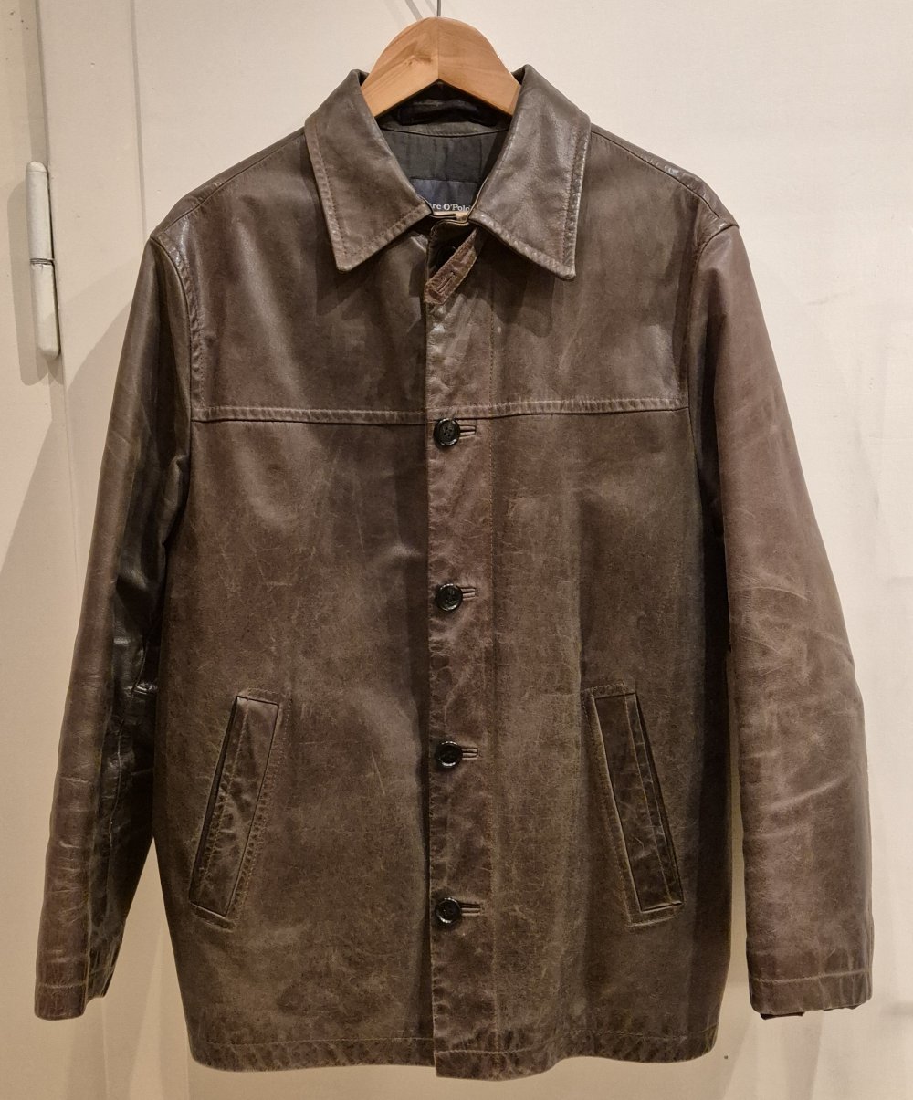 Marc O'Polo Lederjacke Herren braun used look Gr 48