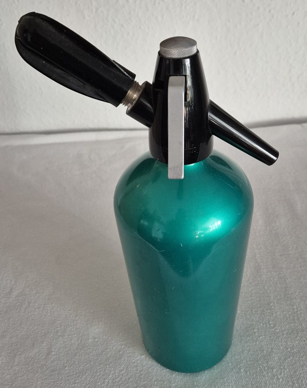 Sahne & Soda Siphon Sammlerstück grün türkis vintage