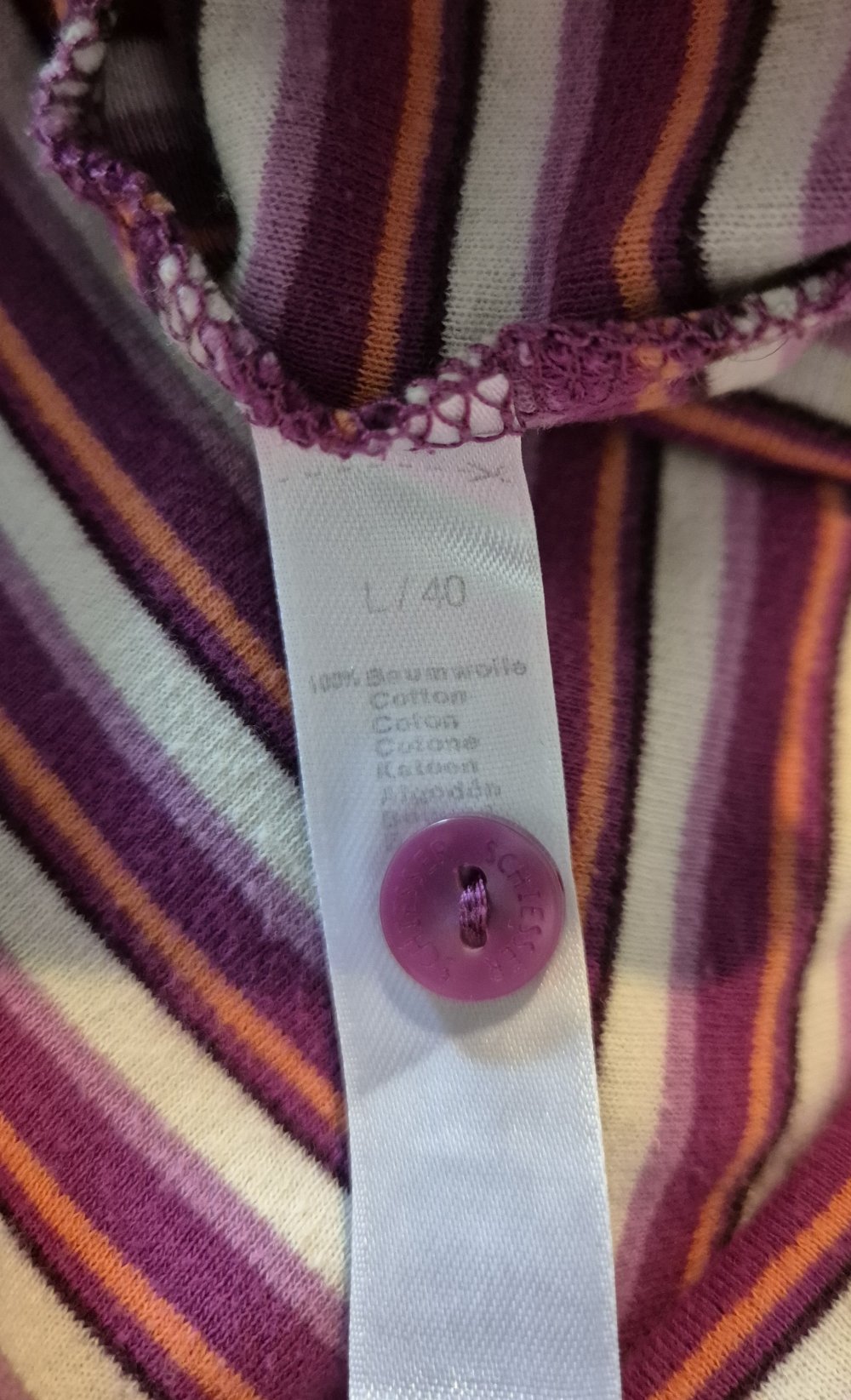 Schiesser Nachthemd gestreift pink orange Gr 40