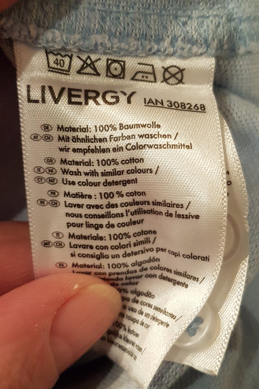 Livergy Hemd blau Gr L 52/54