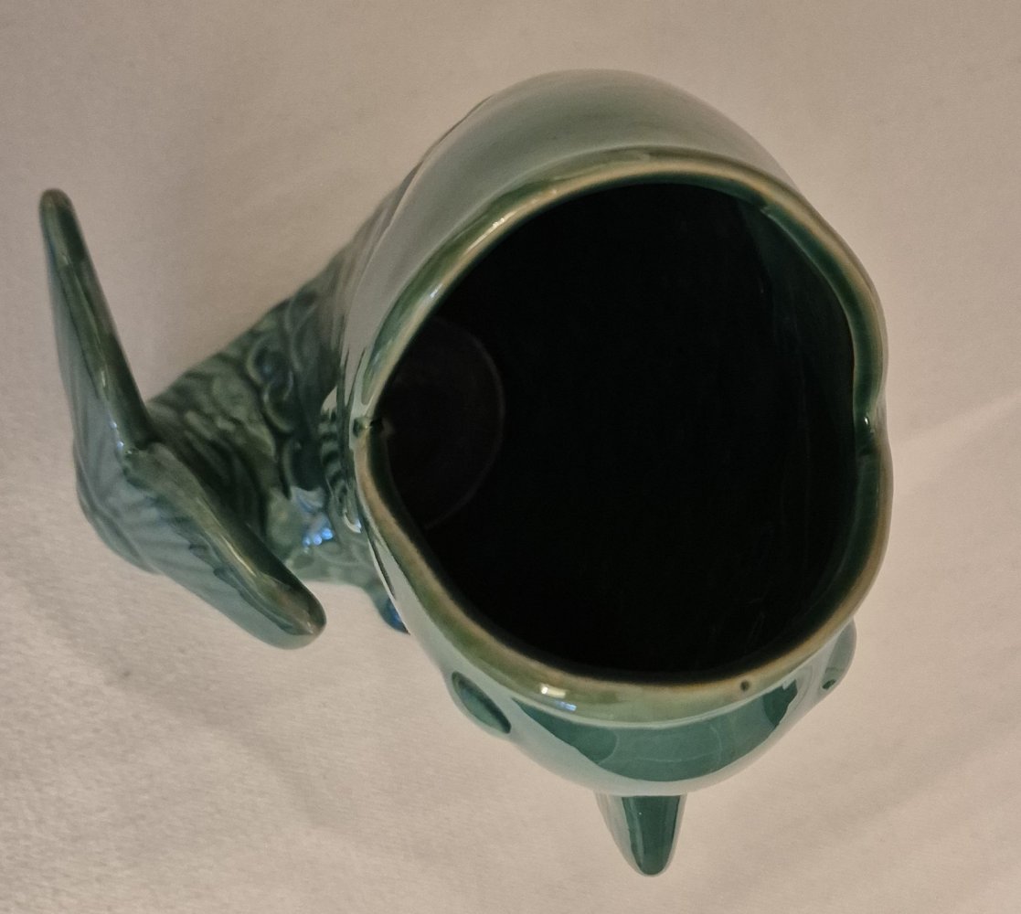 Butlers Fischvase Vase Koi Keramik grün / türkis