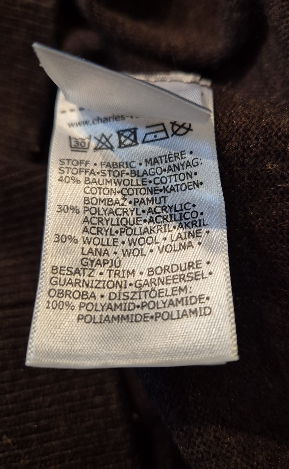 Charles Vögele Pullover Strick  Half Zip braun Gr M