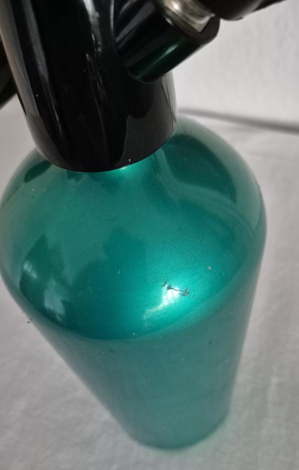 Sahne & Soda Siphon Sammlerstück grün türkis vintage