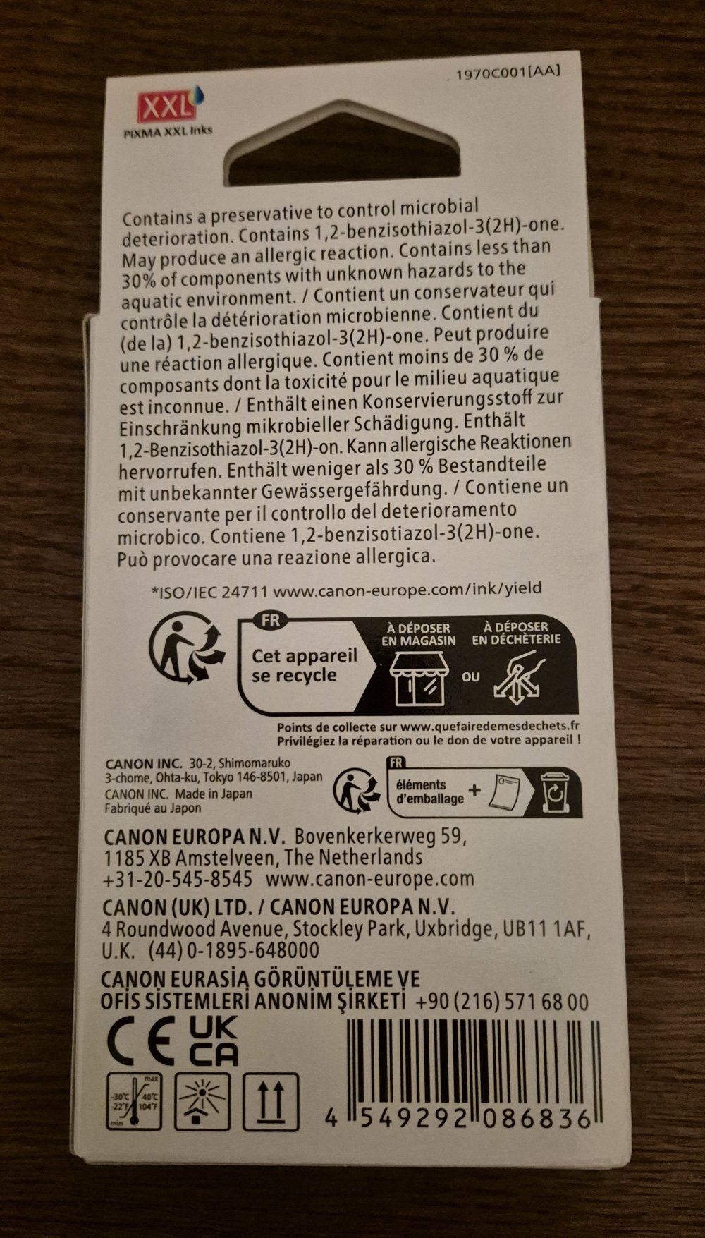 5 Tintenpatrone Canon PGI-580 PGBK XXL Pigment schwarz NEU ungeöffnet