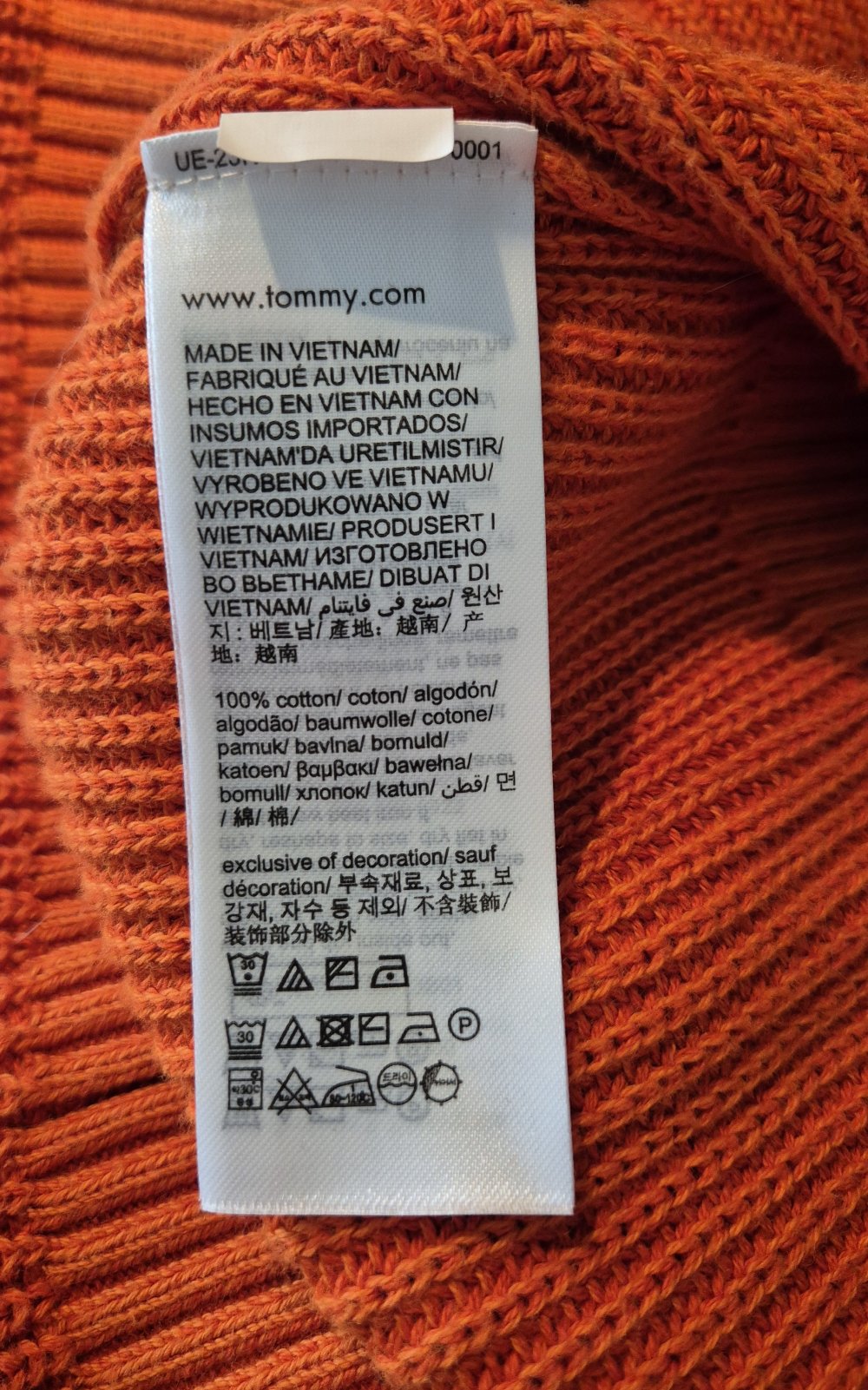 Tommy Hilfiger Pullover Strick orange Gr L