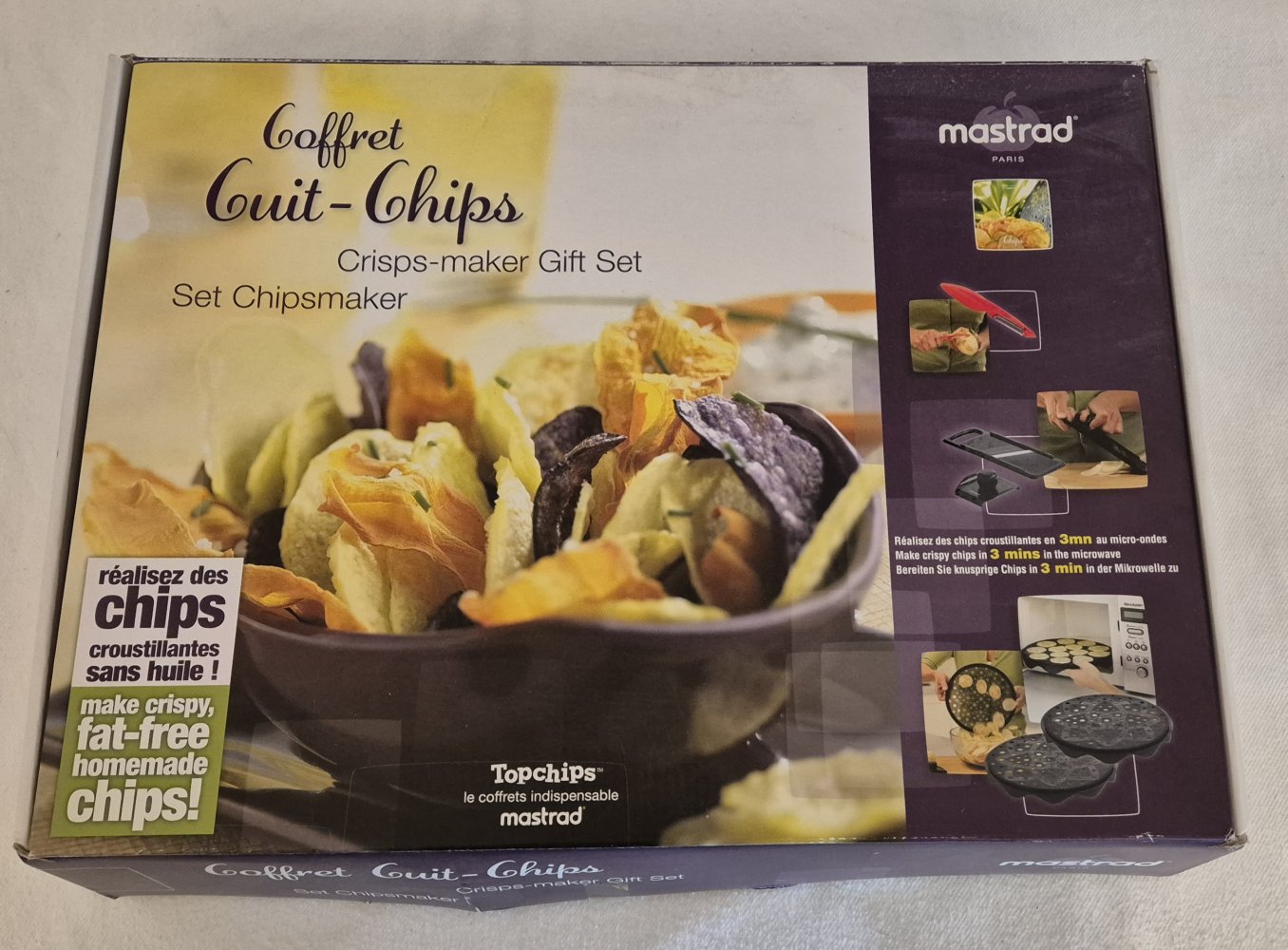 Mastrad Top Chips Set Kartoffel Knusprig Fettfrei Chipsherstellen