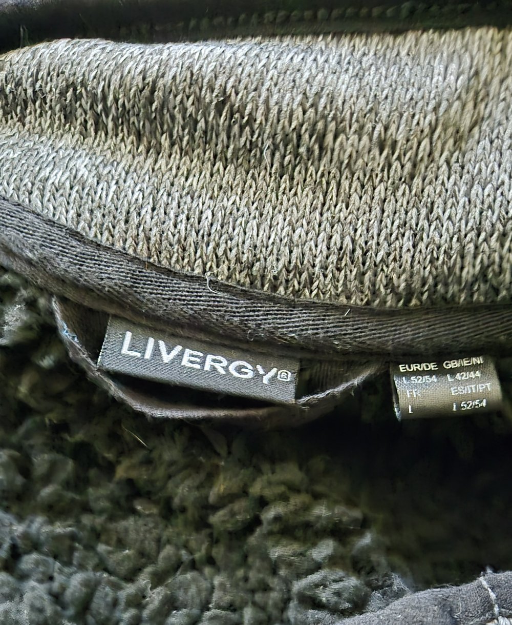 Livergy Herren Sweatjacke mit Teddyfutter grau meliert Gr L