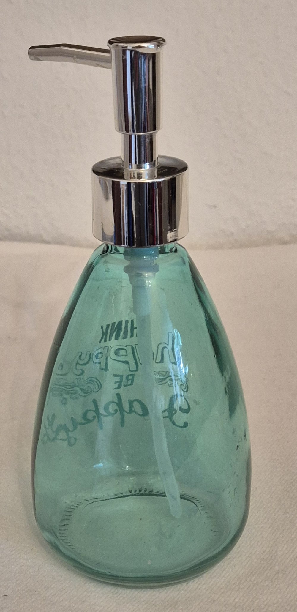 Seifenspender Glas türkis 