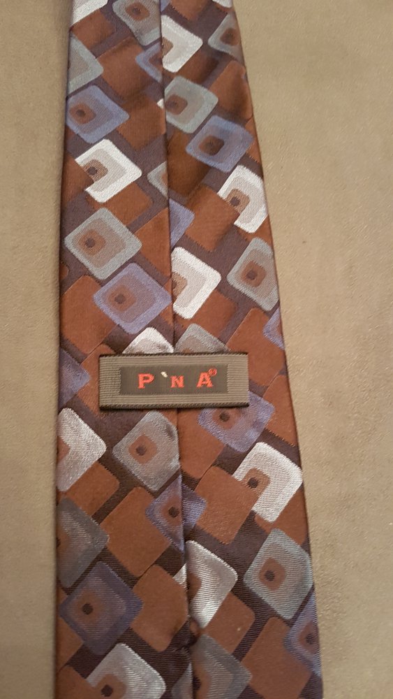 PNA Krawatte, Seide, braun, blau