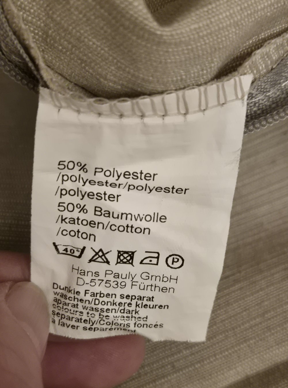 Kissenbezüge 46 cm x 46 cm beige