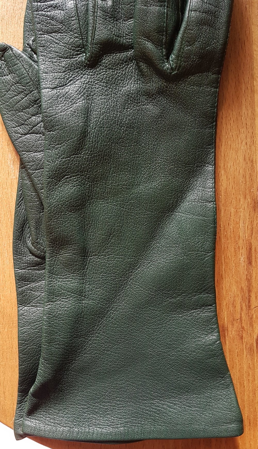 Lederhandschuhe 60er Jahre grün Gr 7,5