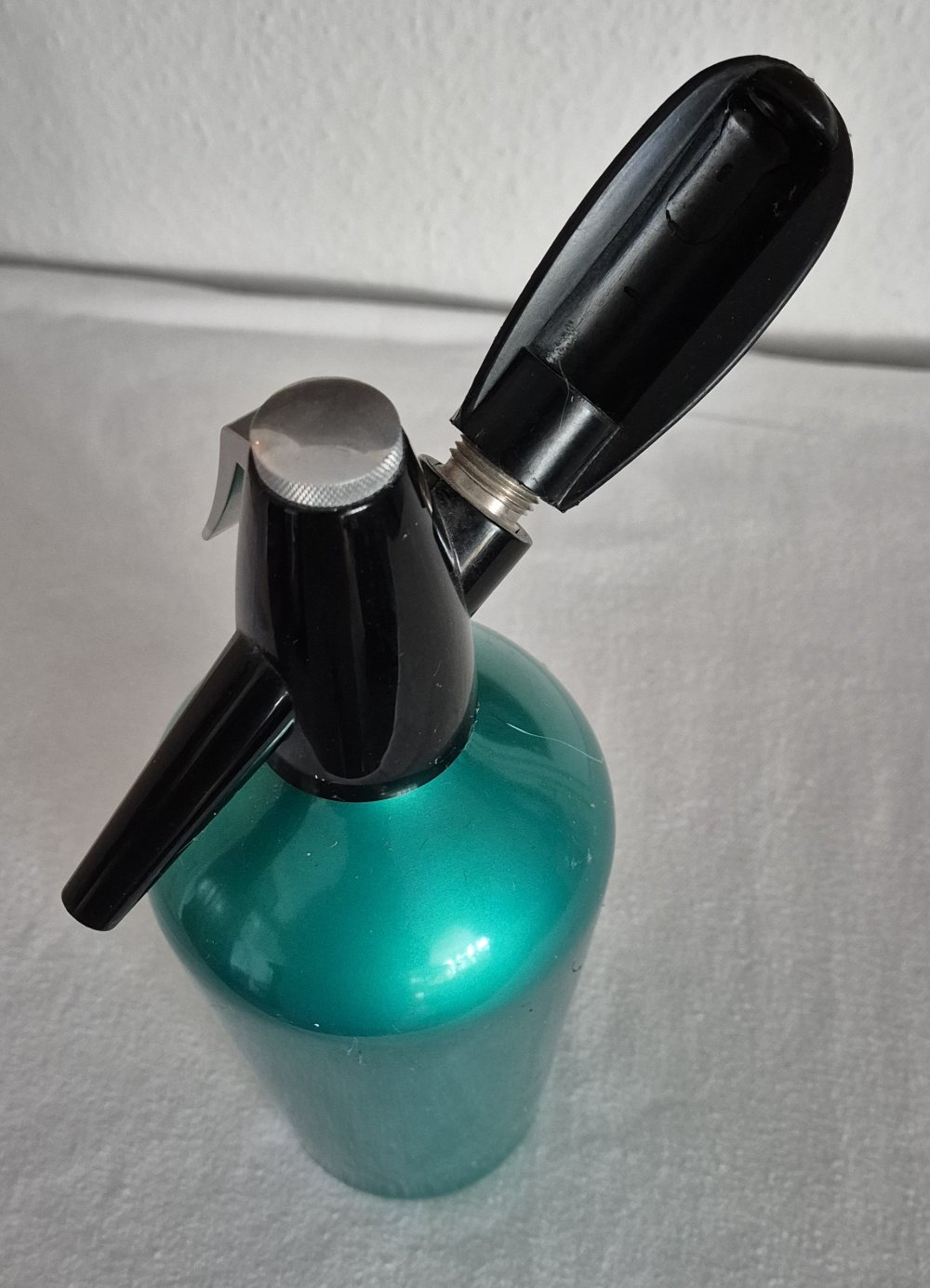 Sahne & Soda Siphon Sammlerstück grün türkis vintage