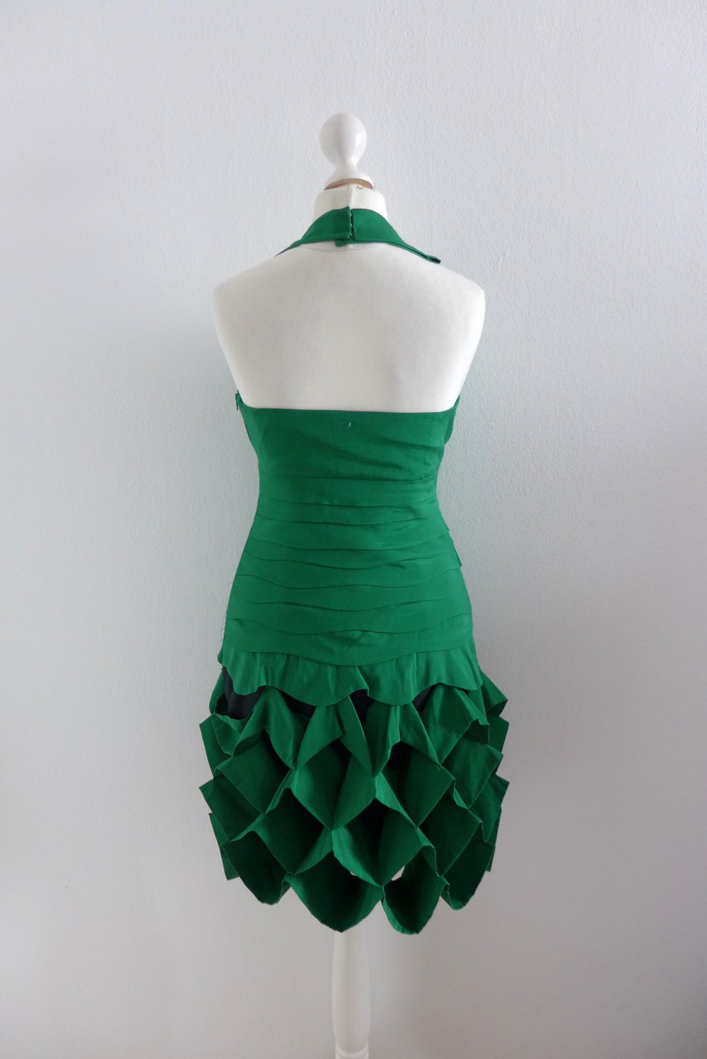 Karen Millen Vintage Cocktail Kleid Seide grün Gr. 36 UK8