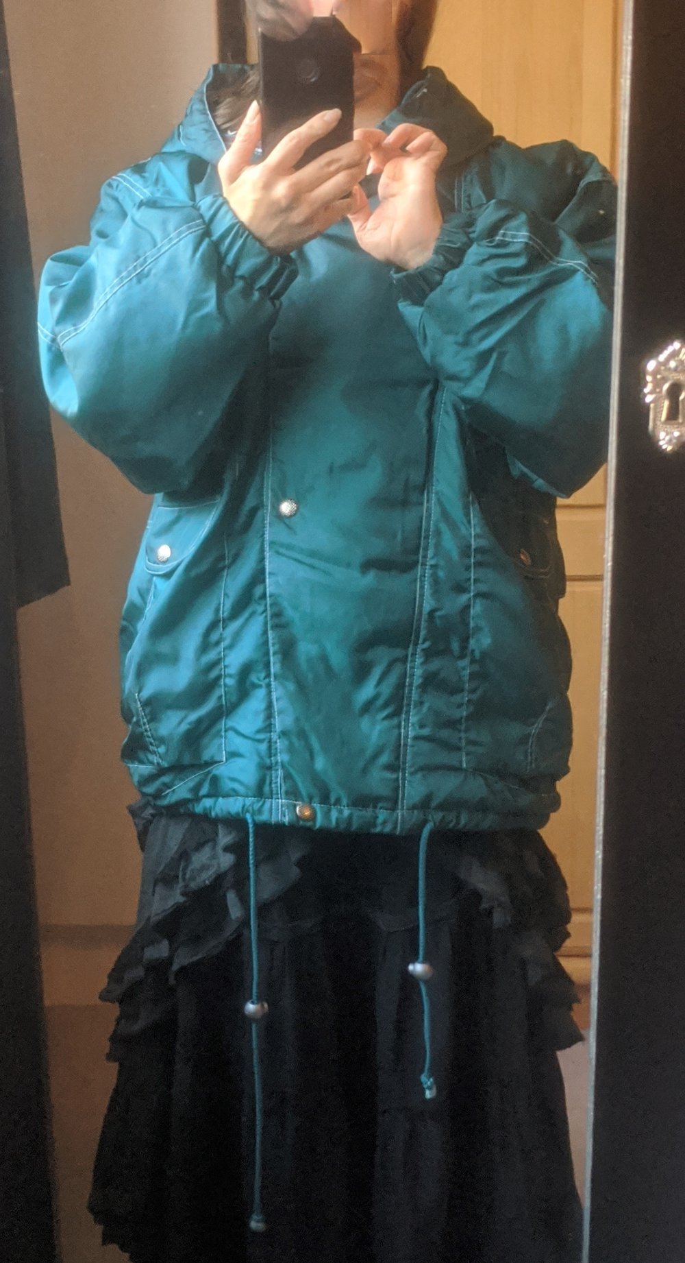 grüne warme Winterjacke  Gr. 176
