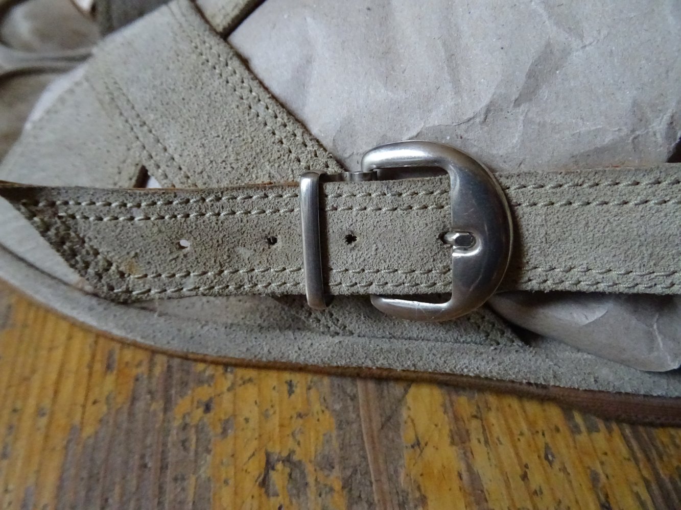 Vintage Leder Sandalen 40 39 Wildleder Sommerschuhe 70er 80er Schuhe BERLIN