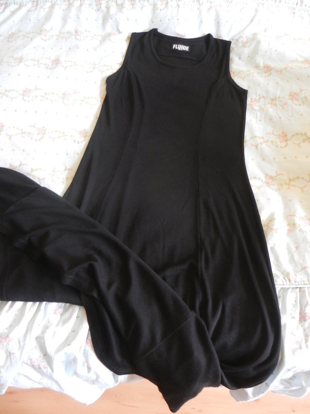 Kleid 36 38  S M schwarz Fluide Baumwolle Sommerkleid BERLIN