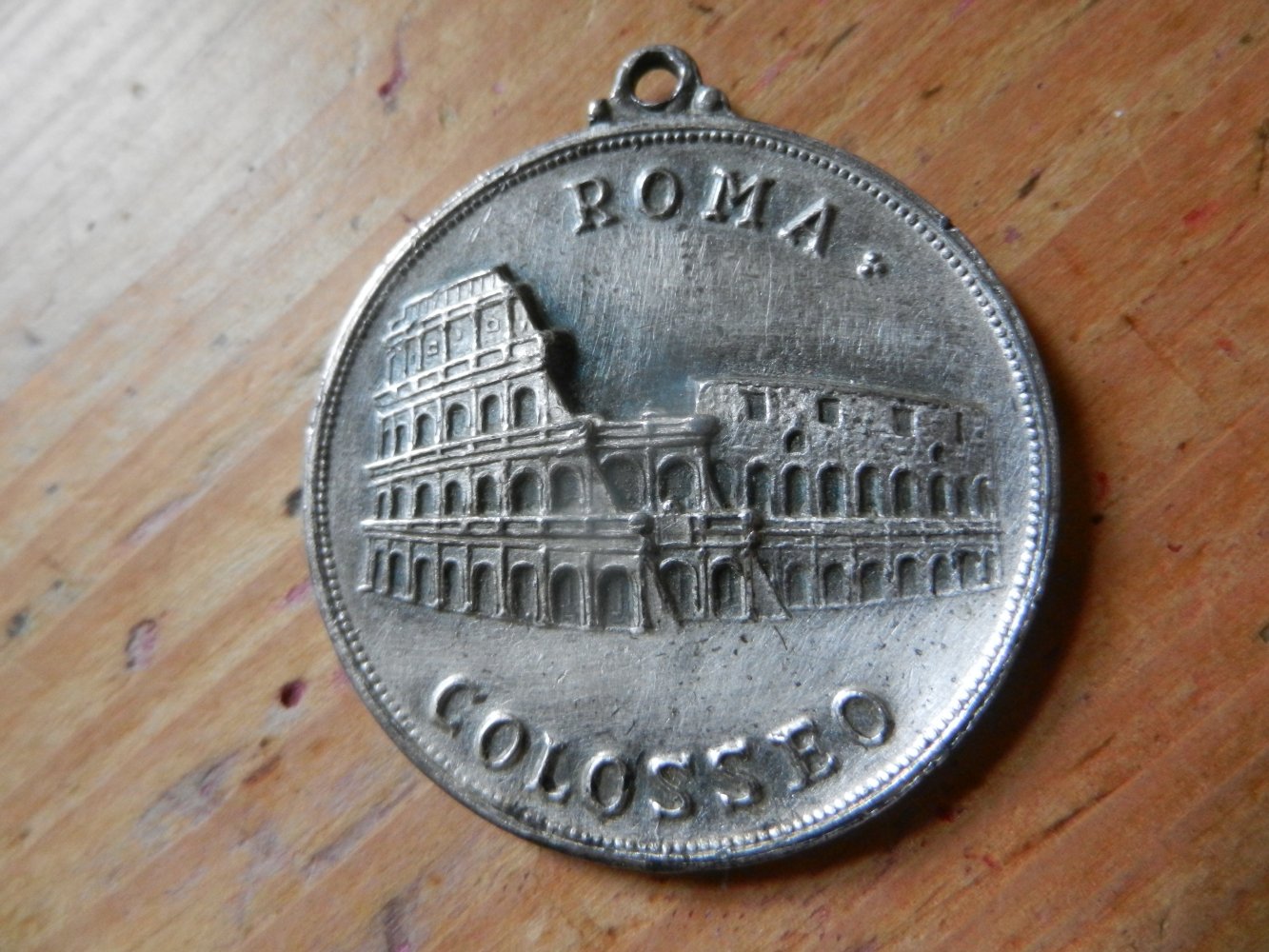 Münzanhänger Caesar Octavianus Medaillon Roma Colosseo Anhänger Silber Augustus BERLIN