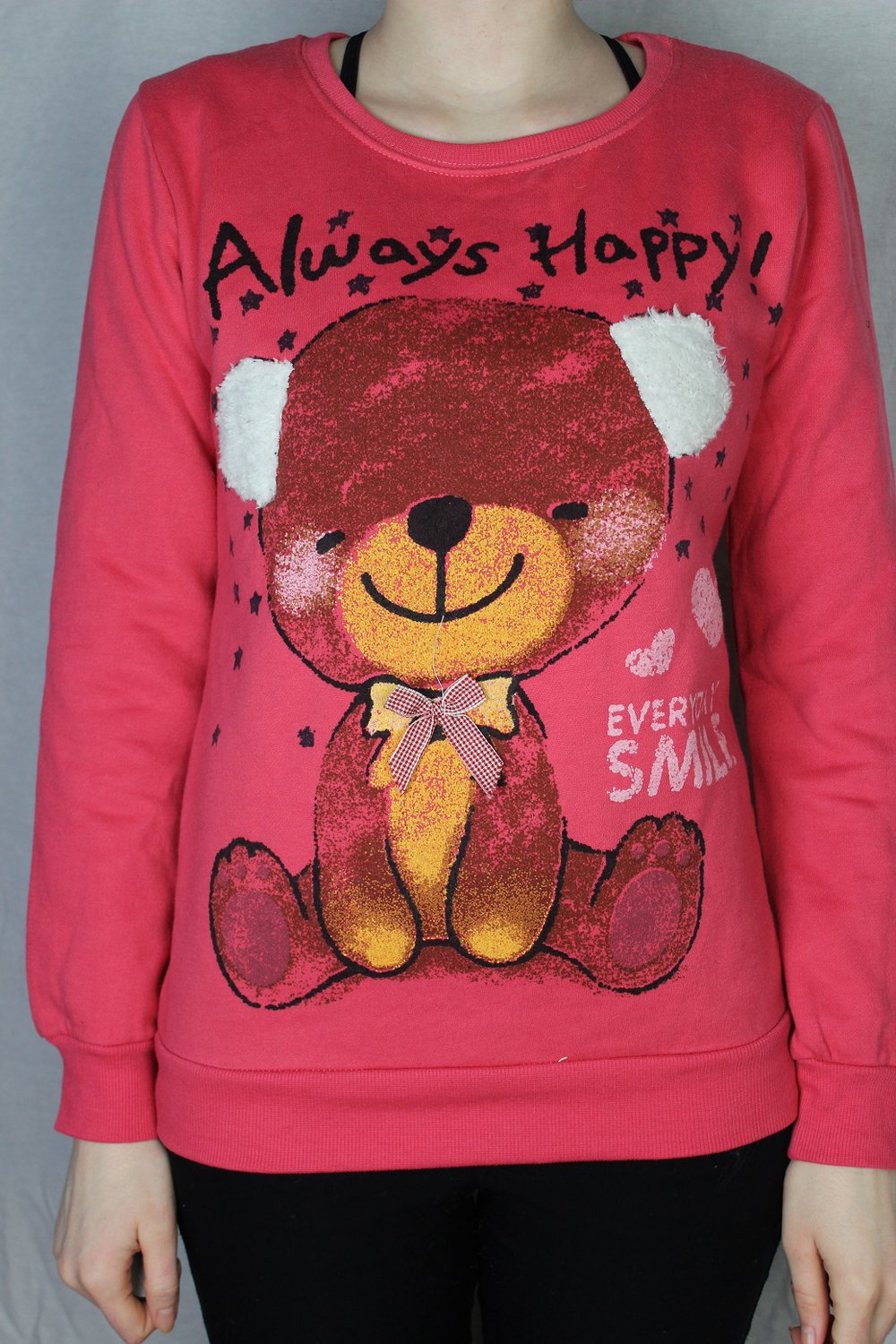 Pullover süß Pink Alway happy ever smile bär
