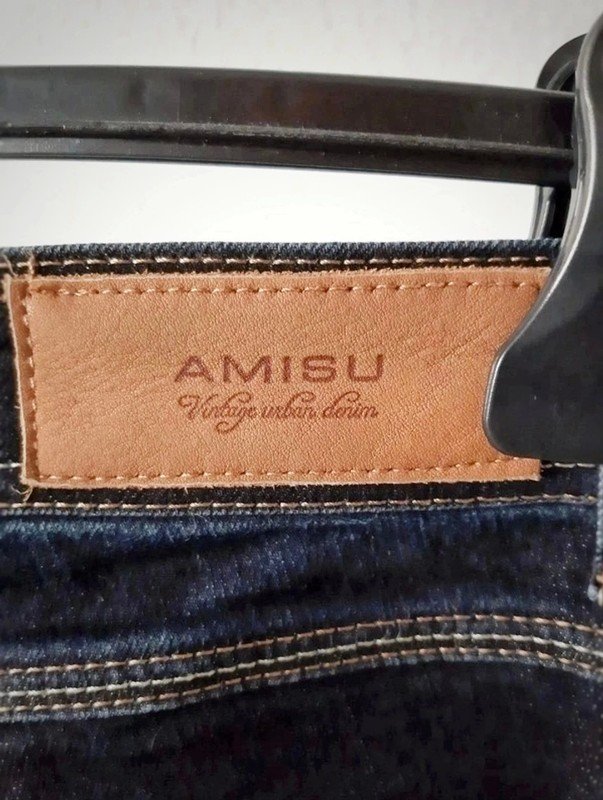 Dunkelblaue Amisu Jeans | New Yorker | Gr. 26/30 | Vintage urban denim | Low Waist | Hüftjeans