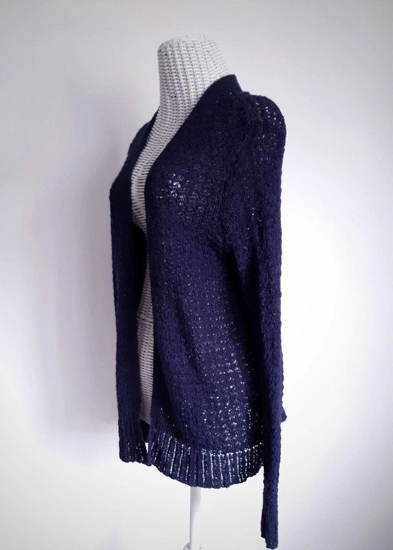 Dunkelblauer flame Cardigan | Gr. XS | Strickjacke | Langarm