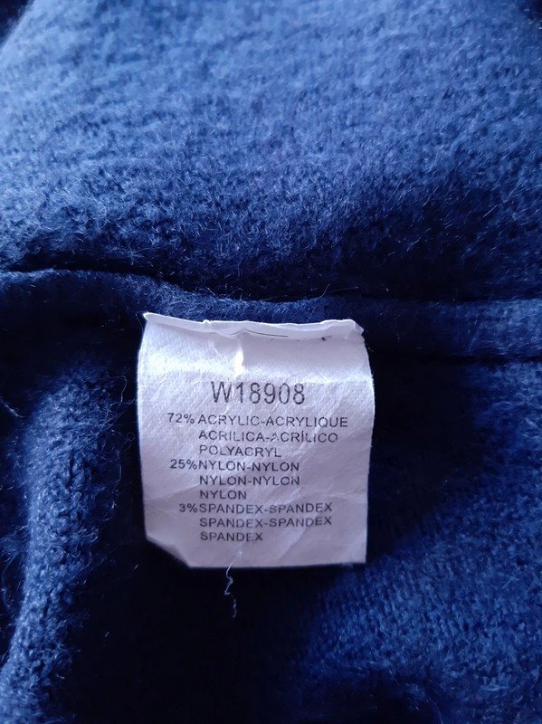 Dunkelblauer Rollkragenpullover | Wollpullover | Langarm