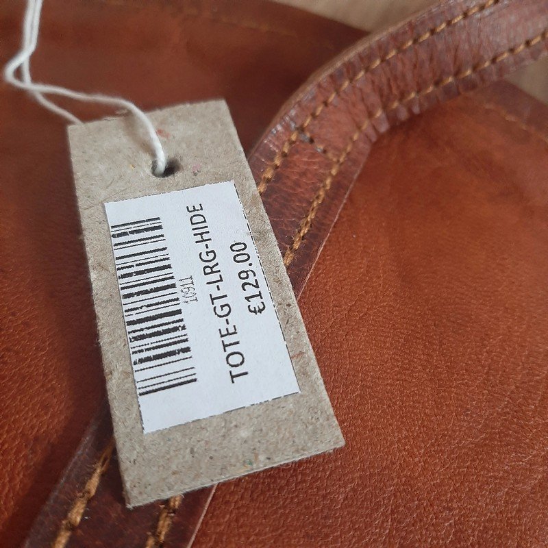 Braune Ledertasche mit Reißverschluss