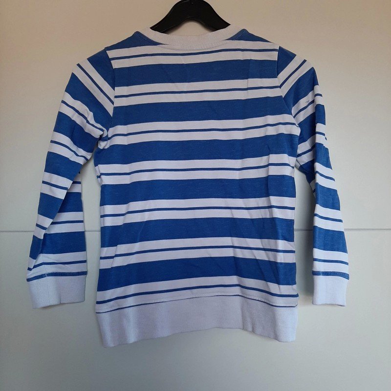 Blau/ weiß gestreifter Pullover