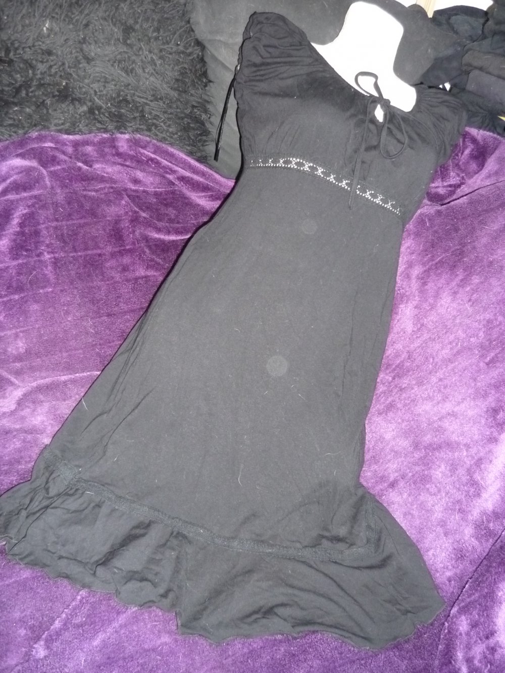 Süßes halblanges Gothic Rockabilly Kleid Gr. 42