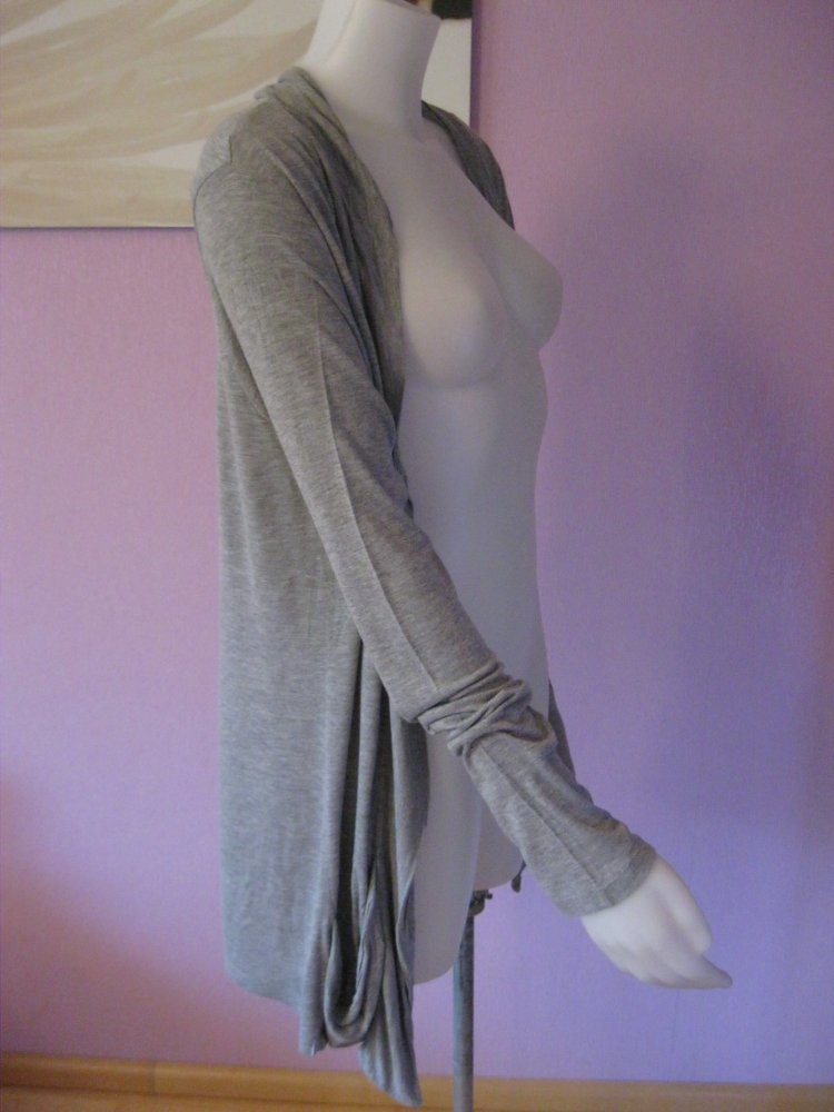 Terranova Cardigan Jersey-Jacke Grau 100% Viskose L
