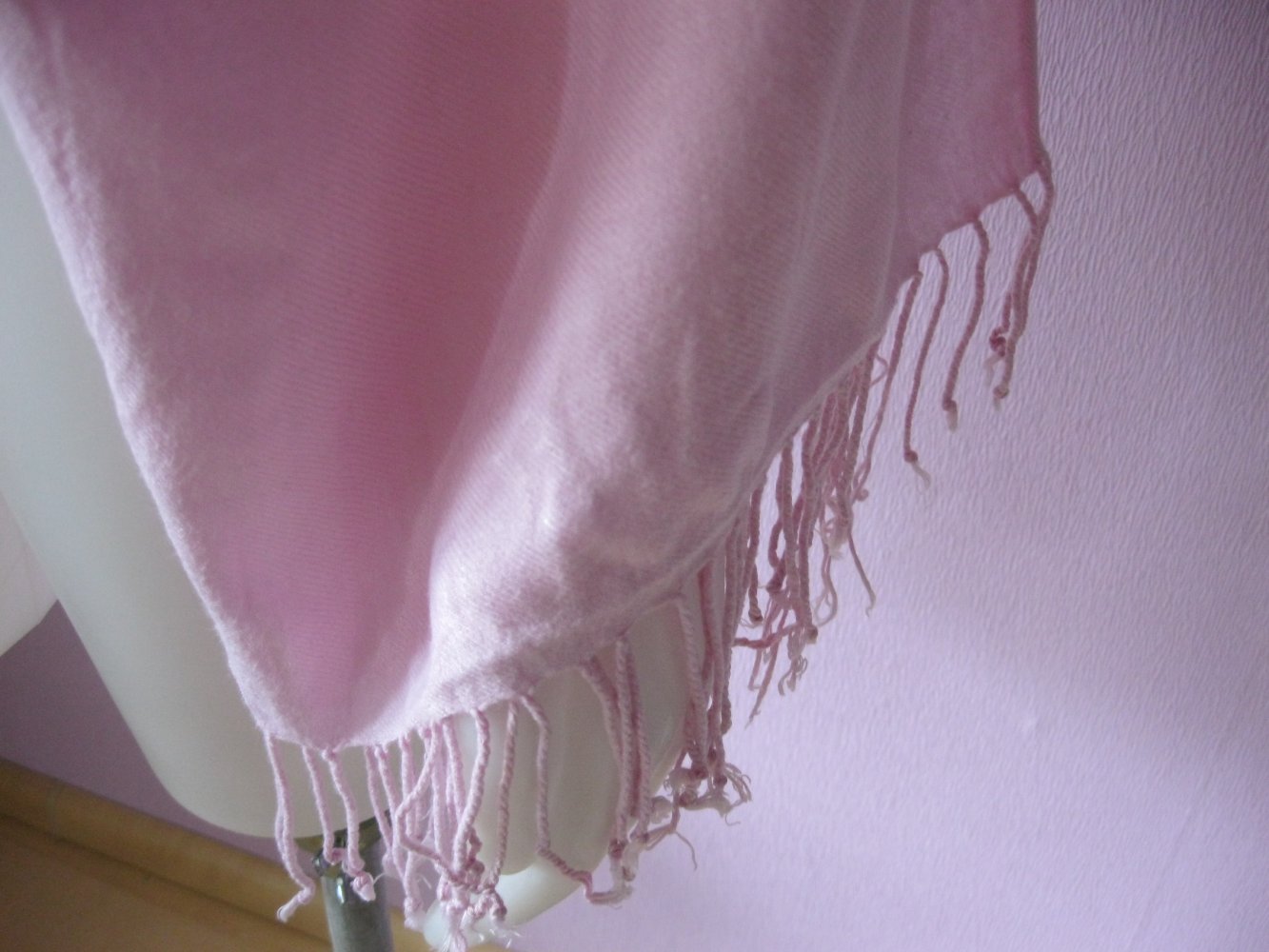 Schal # Tuch # rosa # Fransen
