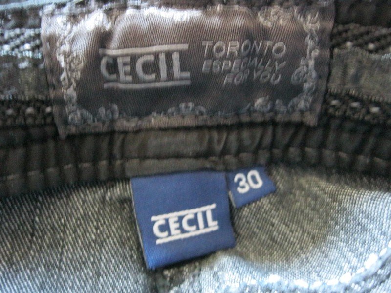 Cecil Jeans Style Toronto Schwarz gerade geschnitten Baumwolle 32 inch