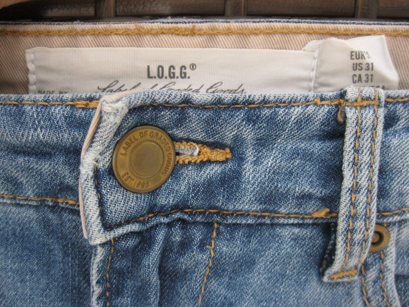 Jeans-Shorts # L.O.G.G. # Ripped Jeans # H&M # Blau # Denim # 31