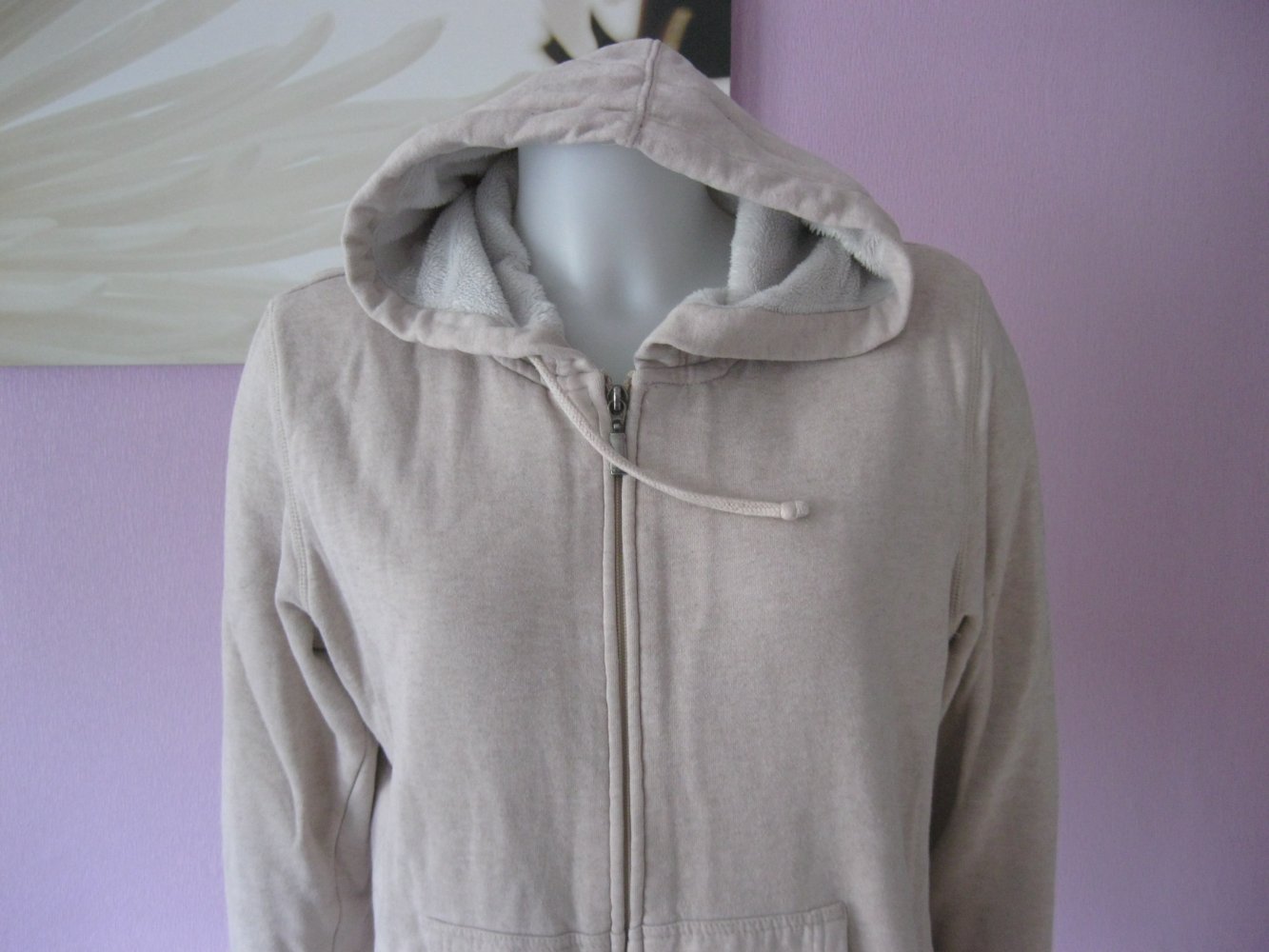 Blue Motion Hoodie Sweatjacke Kapuzenjacke Baumwolle Creme 40/42