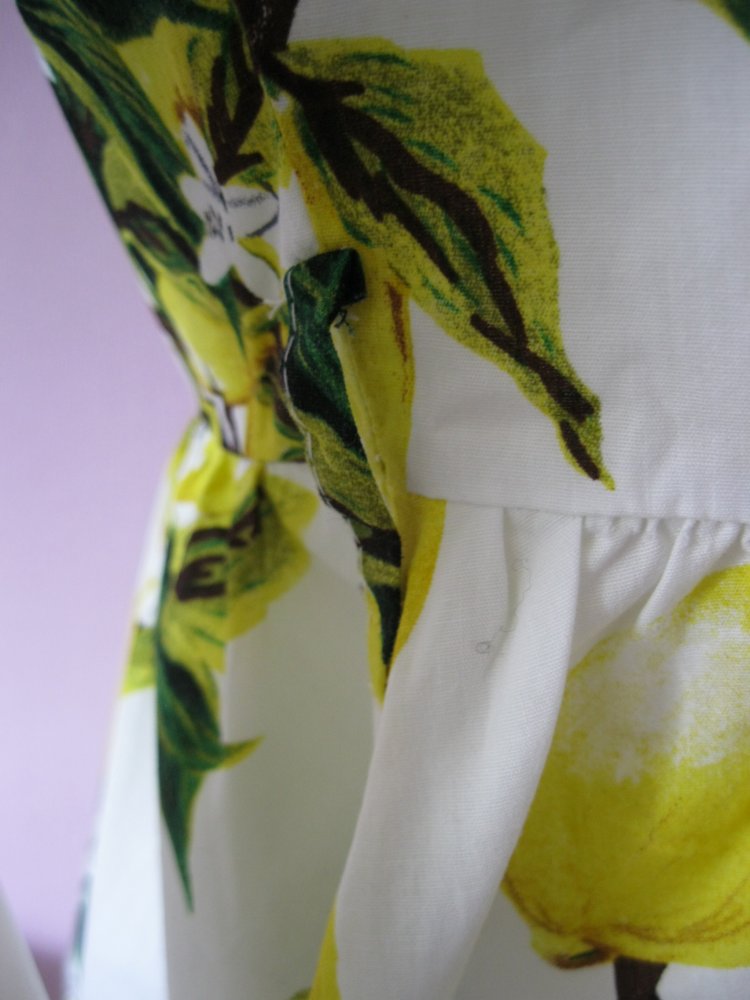 50s Retro # Boo Boo Design Fashion# Vintage # Rockabilly Kleid # Zitronen # S